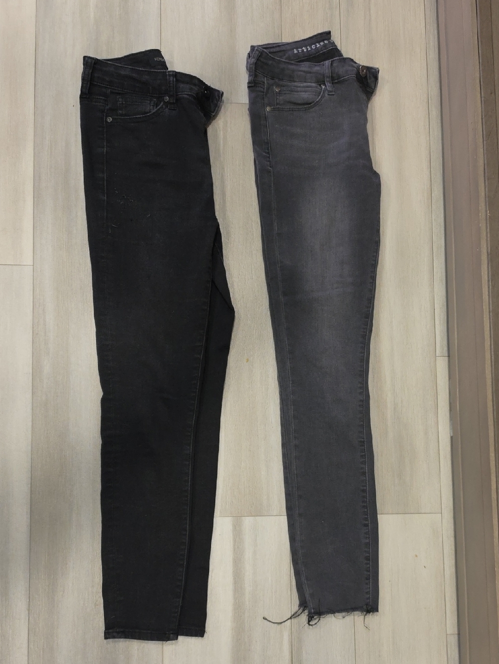 Articles Of Society Skinny Jeans Duo - Black & Charcoal Gray